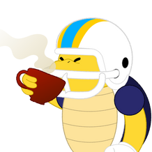 A charging chuck sipping a cop of tea
